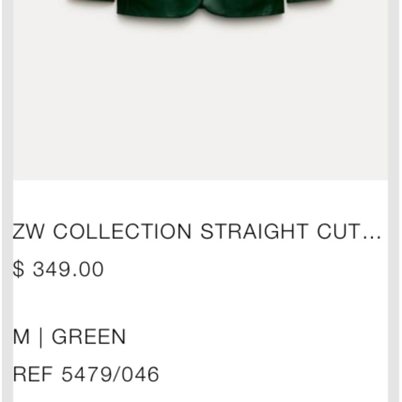 ZARA - NWT ZW Collection Straight Cut Genuine Leather Blazer Jacket - Size M - Picture 2 of 8